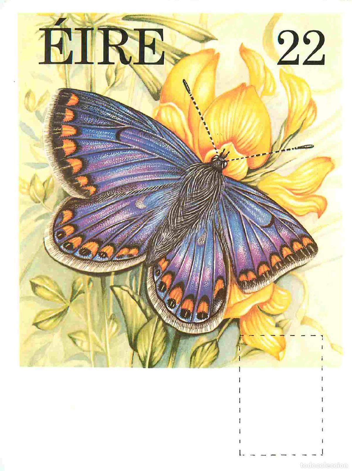 Cartes Postales: Carte Postale - Animaux - Papillons - Common Blue - Polyommatus icarus - Stamp designed by lan Loe -