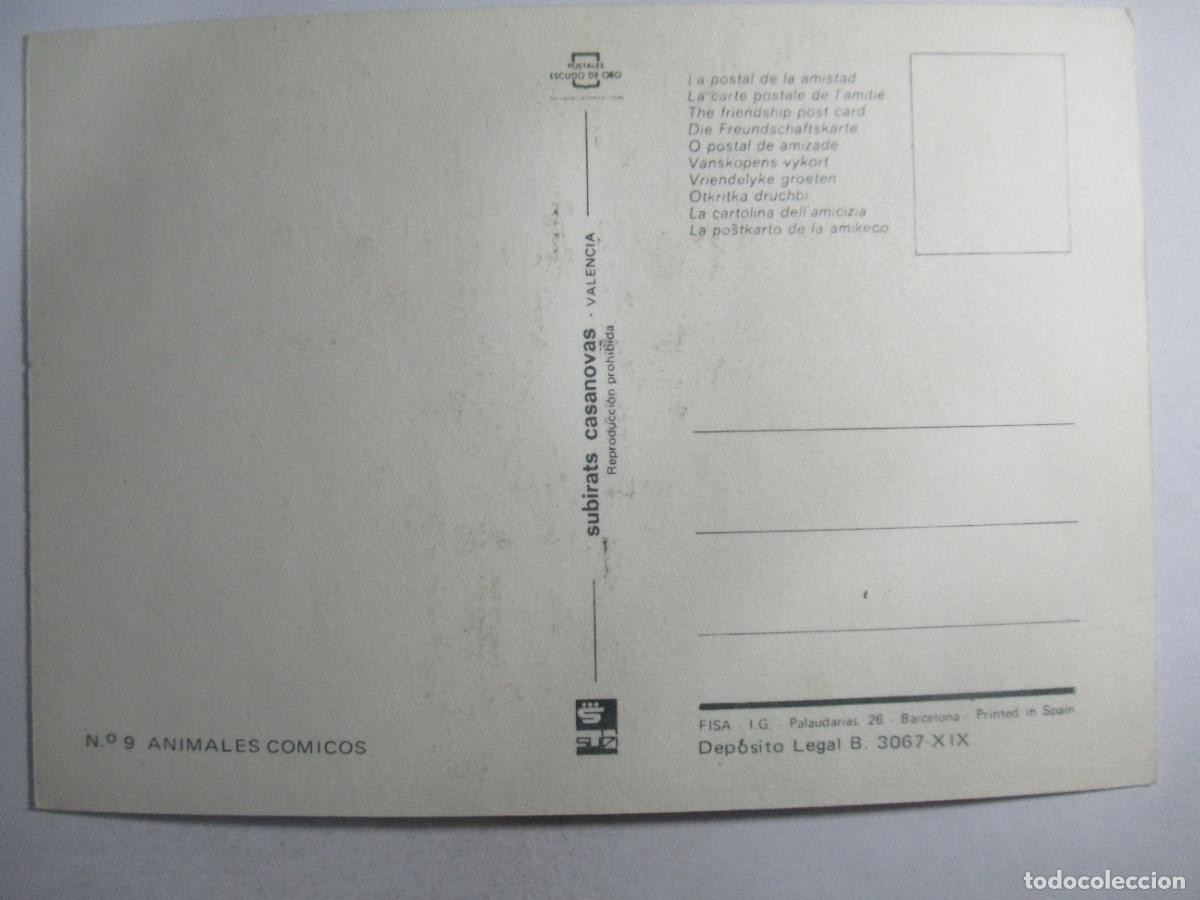 Postales: Postal Burro en la playa - S/C - Foto 2