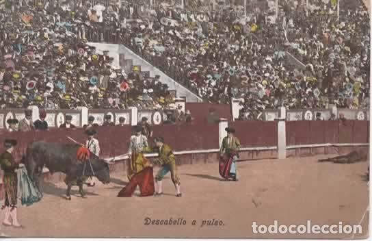 Postales: TOROS TOREROS DESCABELLO A PULSO ESCRITA