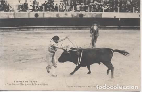Postales: TOROS TOREROS BANDERILLAS ESCRITA 1907