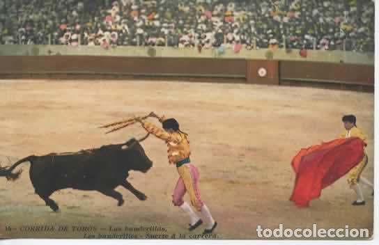 Postales: TOROS TOREROS BANDERILLAS ESCRITA