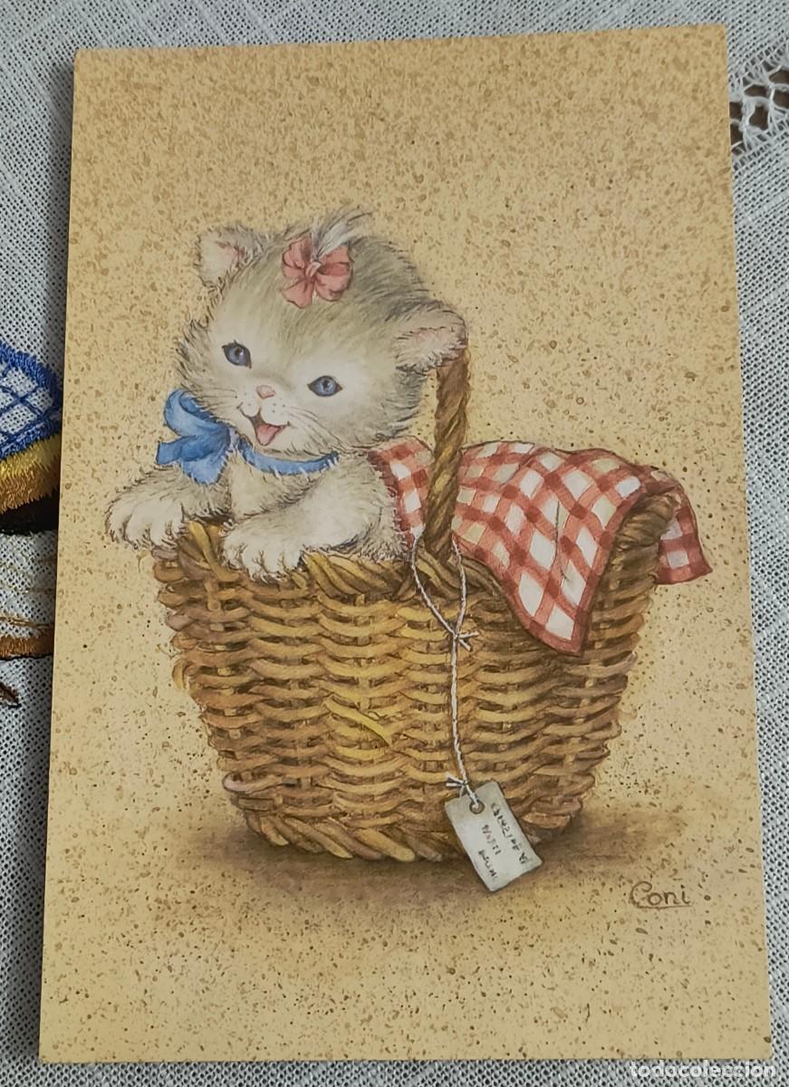 Postales: POSTAL | GATITO EN CESTA - CYZ 6351-A