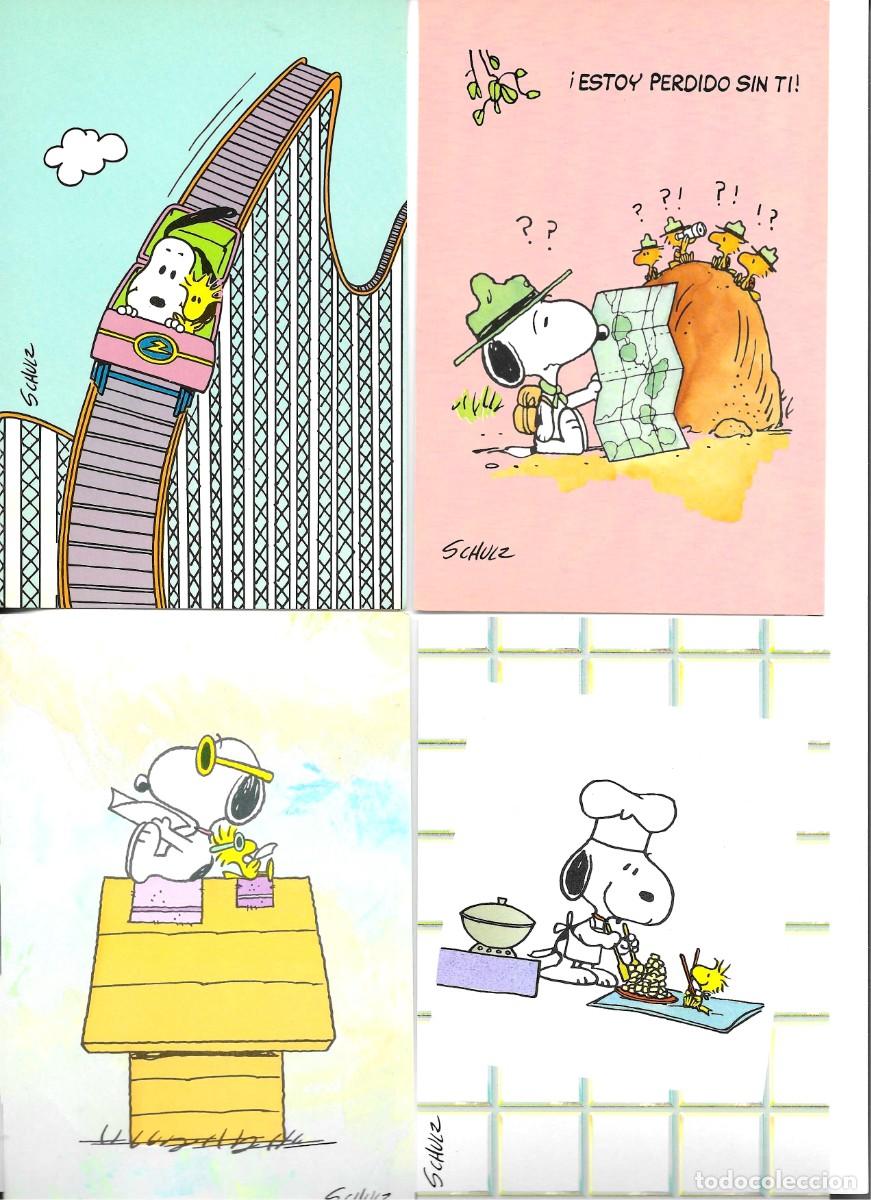 Postales: 8 postales Peanuts Characters por Schulz. Marca Hallmark. Varias series numeradas. 10 x 15 cms.
