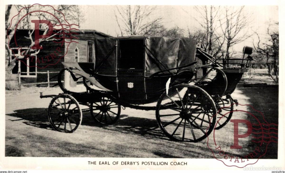 Postales: RPPC EARL OF DERBYS POSTILLION COACH CARRIAGE CARRUAJE CHARIOT WAGEN Bryan Goodman Collection