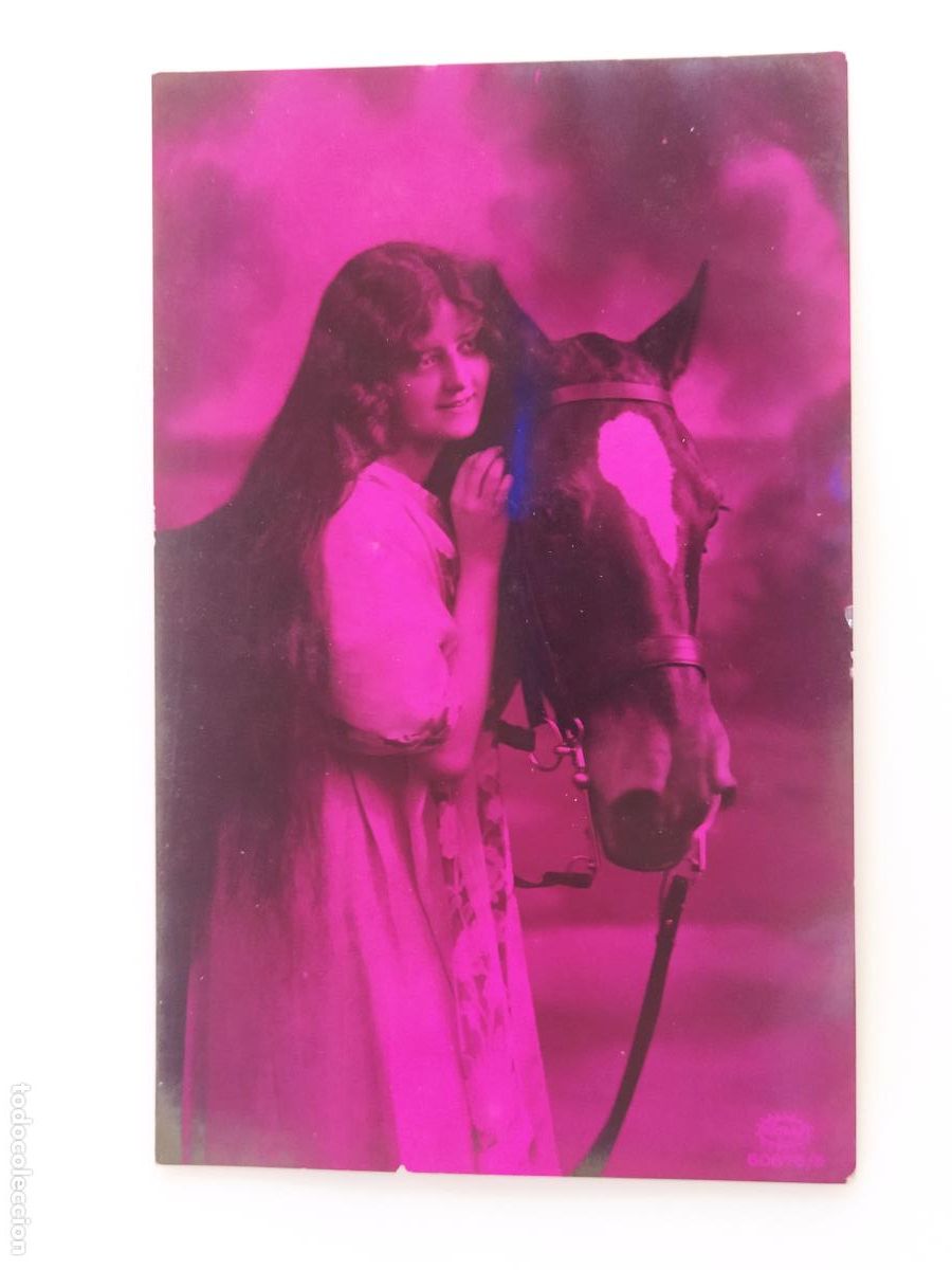 Postales: LA MUJER DEL CABALLO - POSTAL ANTIGUA DIRIGIDA A PERBALLINI -(116.280)