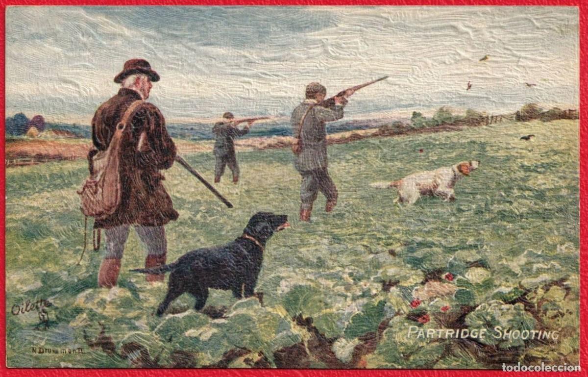 Postales: Inglaterra England Tuck's Post Card - Partridge Shooting Caza de Perdices - Vintage Postcard