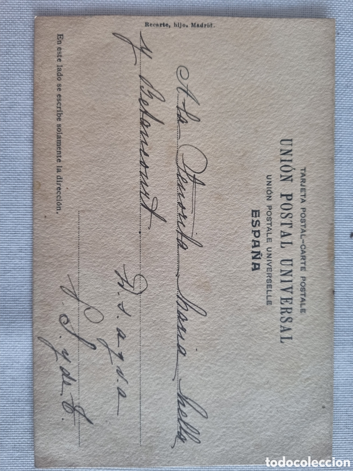 Postales: Postal pintada gatos 1904 - Foto 2