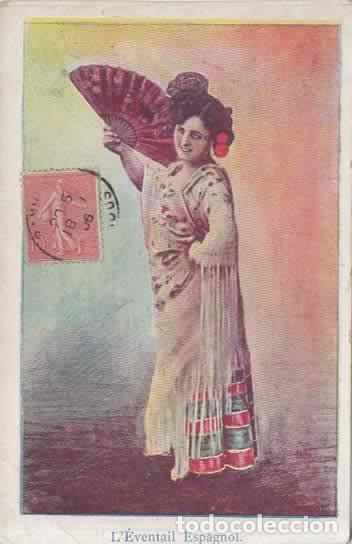 Postales: L EVENTAIL ESPAGNOL MUJER ESCRITA