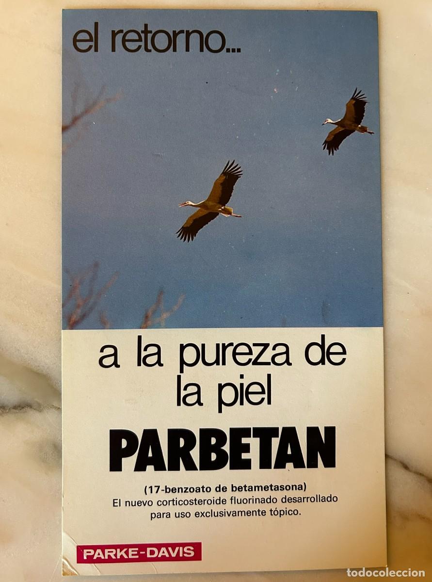 Postales: CIG&Uuml;E&Ntilde;A COM&Uacute;N - CICONIA CICONIA - L&Aacute;MINA PUBLICITARIA PARBETAN - PARKE-DAVIS 1975