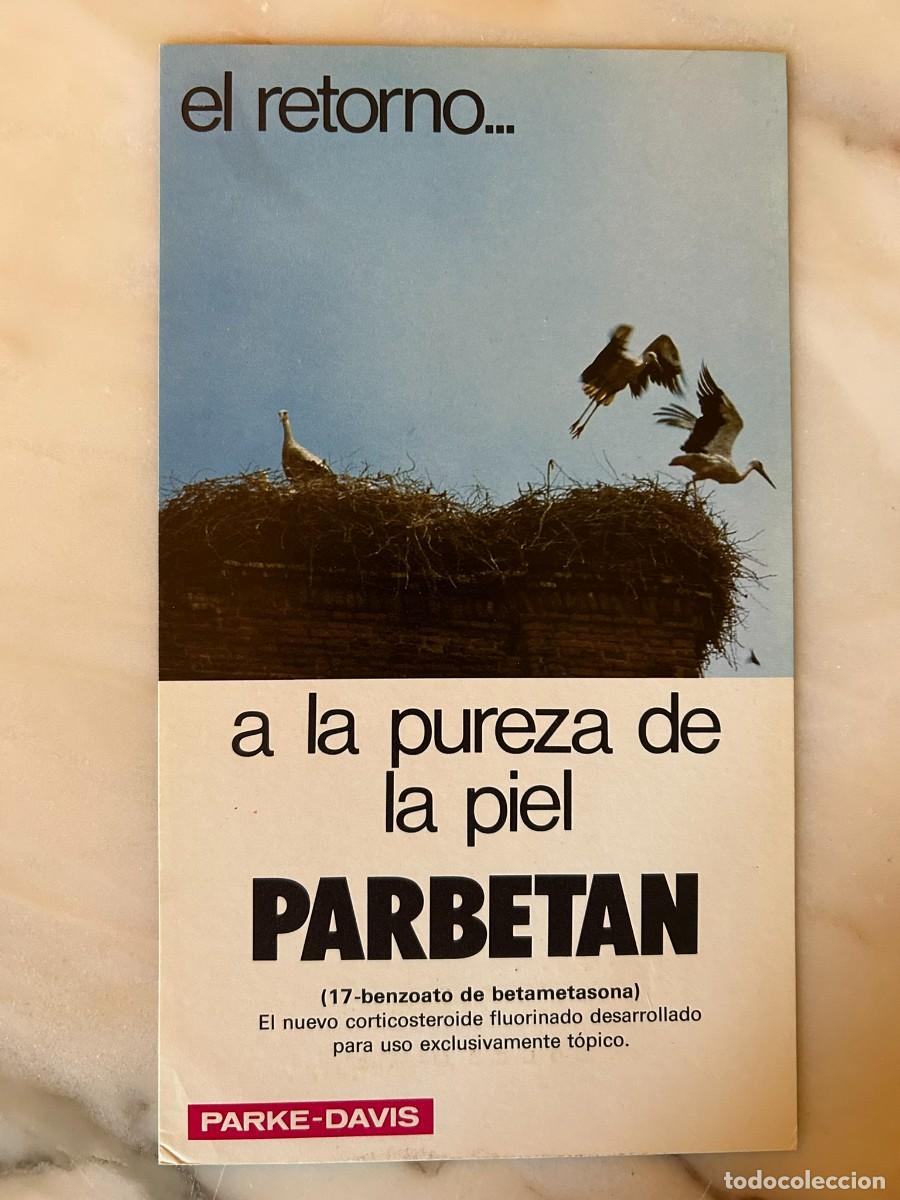 Postales: CIG&Uuml;E&Ntilde;A COM&Uacute;N - CICONIA CICONIA - L&Aacute;MINA PUBLICITARIA PARBETAN - PARKE-DAVIS 1975