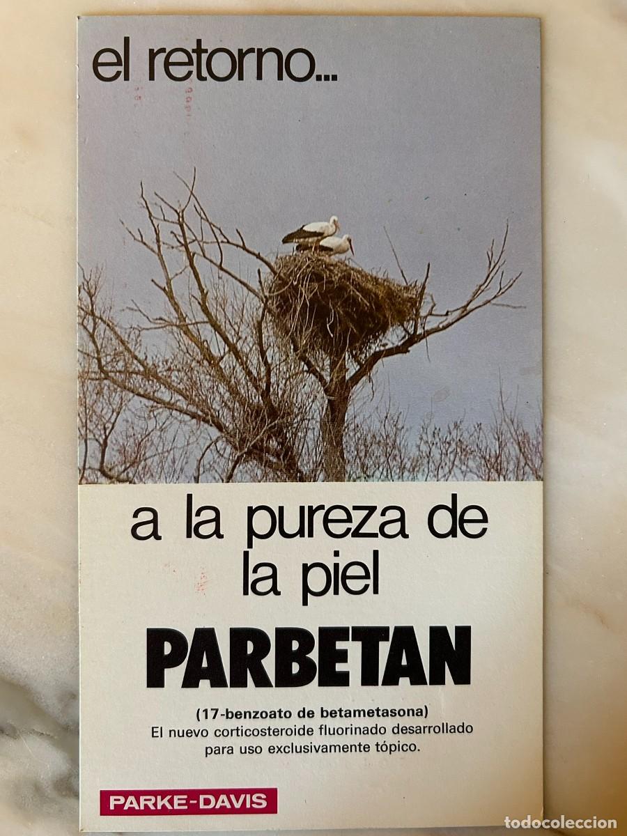 Postales: CIG&Uuml;E&Ntilde;A COM&Uacute;N - CICONIA CICONIA - L&Aacute;MINA PUBLICITARIA PARBETAN - PARKE-DAVIS 1975
