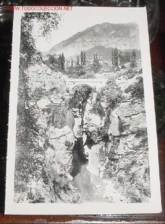 Postales: ANTIGUA POSTAL DE EL BALNEARIO DE  PANTICOSA (HUESCA) - PUENTE ESCARRILLA  - LIBRERIA DEPORTES