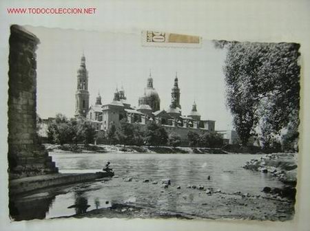 Postales: ZARAGOZA RIO EBRO. TEMPLO DEL PILAR - Foto 1
