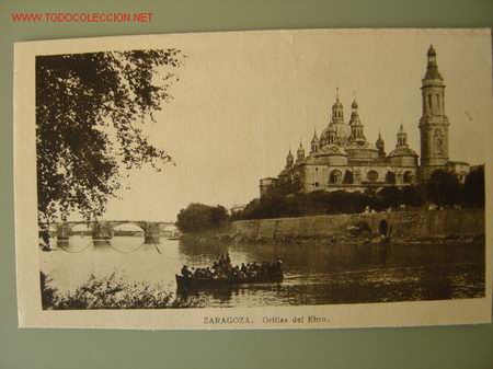Postales: ZARAGOZA ORILLAS DEL EBRO - Foto 1
