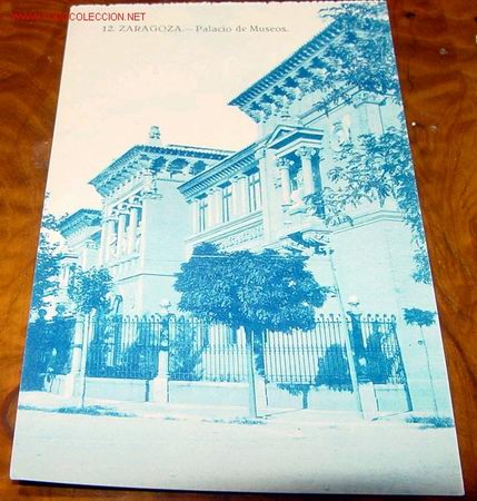 Postales: ANTIGUA POSTAL DE ZARAGOZA -  PALACIO DE MUSEOS - Foto 1