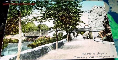 Postales: ANTIGUA POSTAL COLOREADA DE ALHAMA DE ARAGON