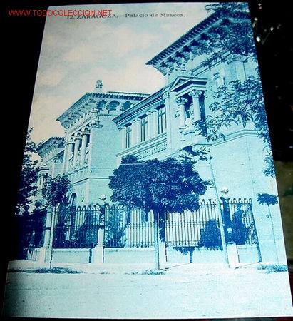 Postales: ANTIGUA POSTAL DE ZARAGOZA - PALACIO DE MUSEOS - Foto 1
