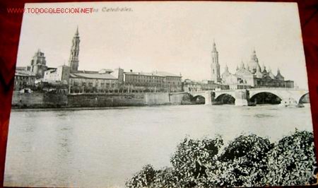 Postales: ANTIGUA POSTAL DE ZARAGOZA -  LAS DOS CATEDRALES - Foto 1