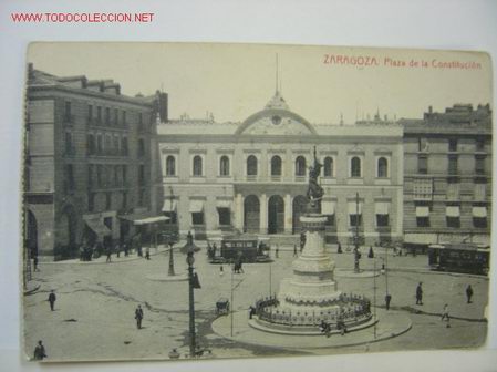 Postales: ZARAGOZA Plaza de la Constitucion - Foto 1