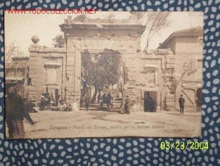 Postales: Postal  ZARAGOZA PUERTA DEL CARMEN - Foto 1