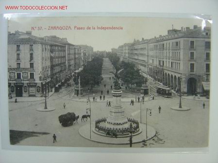 Postales: ZARAGOZA PASEO DE LA INDEPENDENCIA - Foto 1