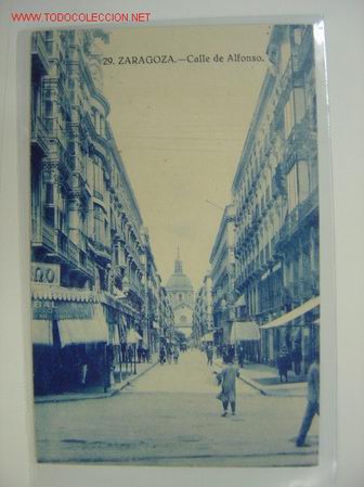 Postales: ZARAGOZA CALLE DE ALFONSO - Foto 1