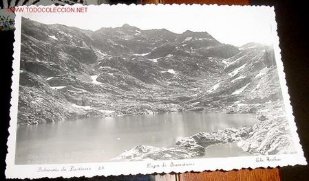 Postales: ANTIGUAL FOTO POSTAL DEL BALNEARIO DE PANTICOSA - LAGOS DE BRAMATUERO -  ED. ARRIBAS