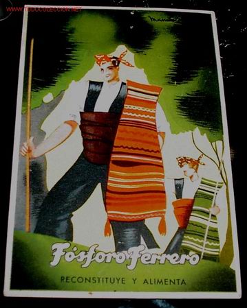Postkarten: ANTIGUA POSTAL DE PUBLICIDAD DE FOSFORO FERRERO - SERIE 2 N&ordm; 2 - ARAGON