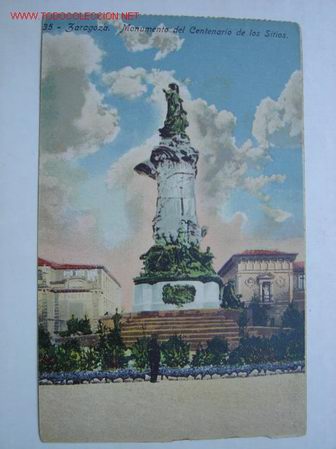 Postales: ZARAGOZA MONUMENTO DEL CENTENARIO DE LOS SILOS - Foto 1