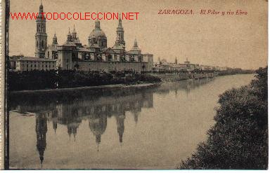 Postales: Zaragoza : El Pilar y rio Ebro - Foto 1
