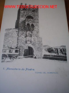 Postkarten: TARJETA  POSTAL ANTIGUA  DEL MONASTERIO DE PIEDRA- TORRE DEL HOMENAJE