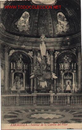 Postales: Zaragoza : Interior de la Capilla del Pilar - Foto 1