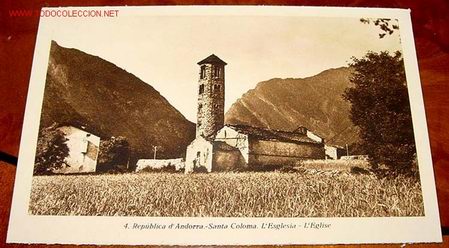 Postales: ANTIGUA POSTAL ORIGINAL DE LA REPUBLICA DE ANDORRA - SANTA COLOMA