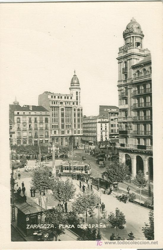 Postales: ZARAGOZA. PLAZA DE ESPA&Ntilde;A. - Foto 1