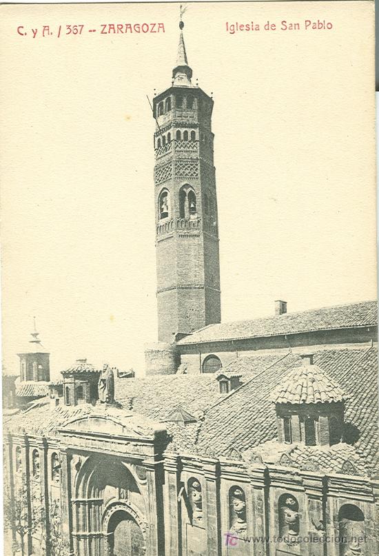 Postales: ZARAGOZA. IGLESIA DE S. PABLO. - Foto 1