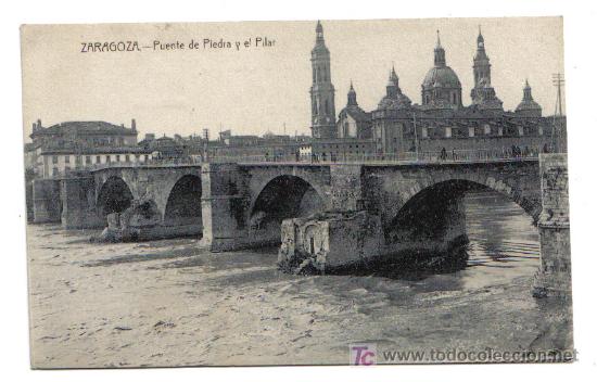 Postais: Zaragoza.-Puente de Piedra y el Pilar