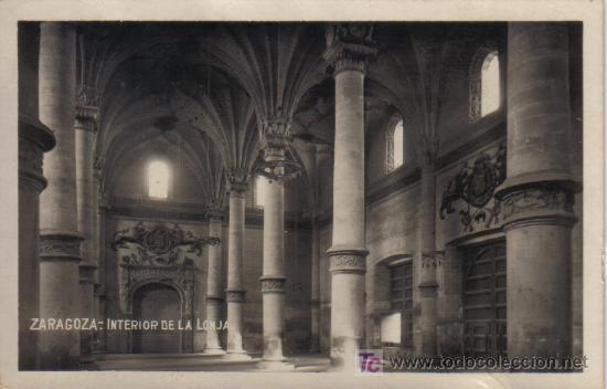 Postales: ZARAGOZA - INTERIOR DE LA LONJA.- - Foto 1