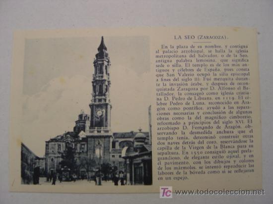 Postales: LA SEO.ZARAGOZA. EDICIONES CAYON - Foto 1