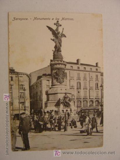 Postales: ZARAGOZA.- MONUMENTO A LOS MARTIRES. - Foto 1