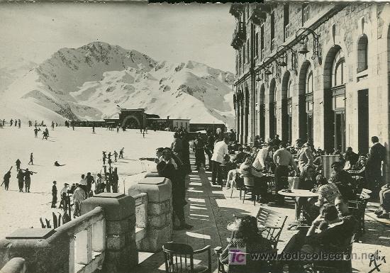 Postales: BENASQUE-LUCHON. SUPERBAGN&Egrave;RES. LA TERRAZA DEL GRAN HOTEL.
