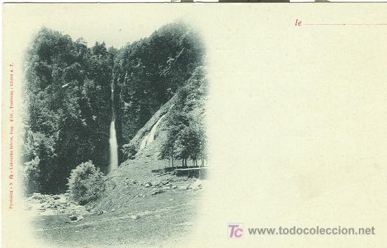 Postales: BENASQUE-LUCHON. CASCADA DEL INFIERNO. POSTAL DEL S. XIX.