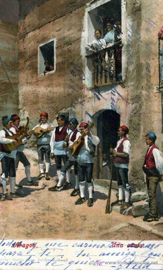 Postales: POSTAL DE ARAGON, UNA CANTA       CIRCULADA - Foto 1