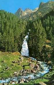 Postales: POSTAL DE  BENASQUE N&ordm;4, CASCADA Y PICO DE REMU&Ntilde;E - Foto 1