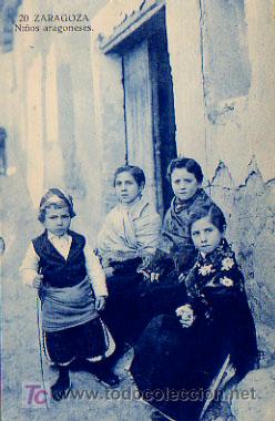 Postales: ZARAGOZA. NI&Ntilde;OS ARAGONESES. - Foto 1