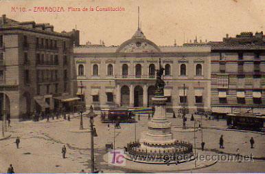 Postales: ZARAGOZA. PLAZA DE LA CONSTITUCI&Oacute;N. (ED. THOMAS) - Foto 1