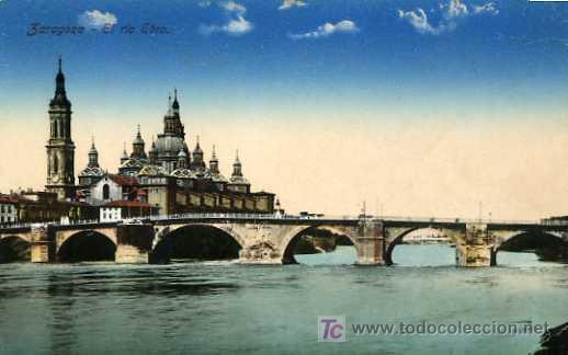 Postales: POSTAL DE ZARAGOZA, EL RIO EBRO - Foto 1
