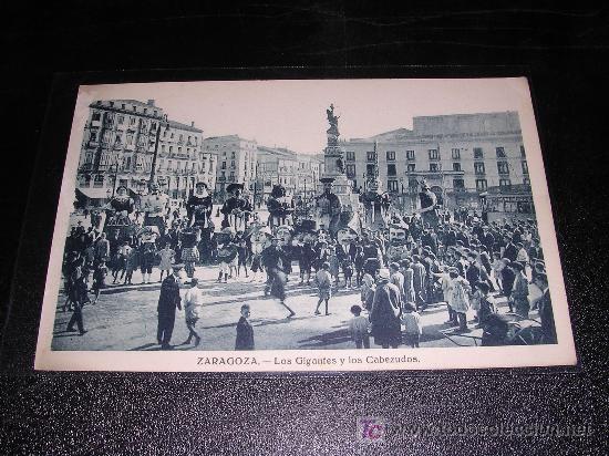 Postales: ZARAGOZA, LOS GIGANTES Y LOS CABEZUDOS - Foto 1