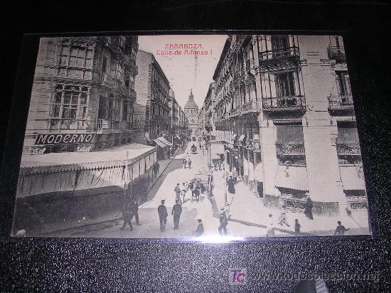 Postales: ZARAGOZA, CALLE DE ALFONSO I - Foto 1