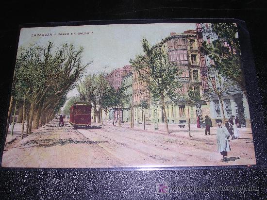Postales: ZARAGOZA, PASEO DE SAGASTA - Foto 1