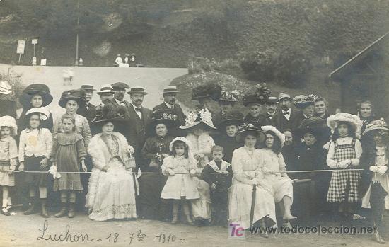 Postales: BENASQUE-LUCHON. POSTAL FOTOGR&Aacute;FICA, CIRCULADA EN 1.910.